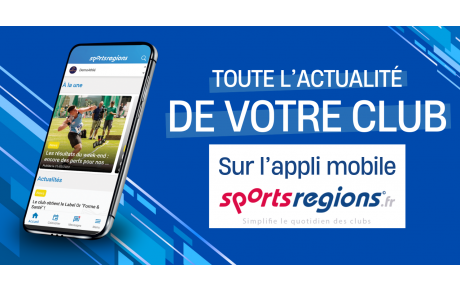 Application mobile &quot;sportsrégions&quot; sur votre téléphone